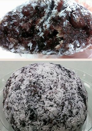 紅豆紫米椰絲糕 的食譜成品照片