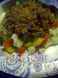 Spicy ground meat with vegetables