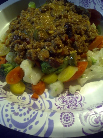 Recipe Spicy ground meat with vegetables the Awesome  So Delicious