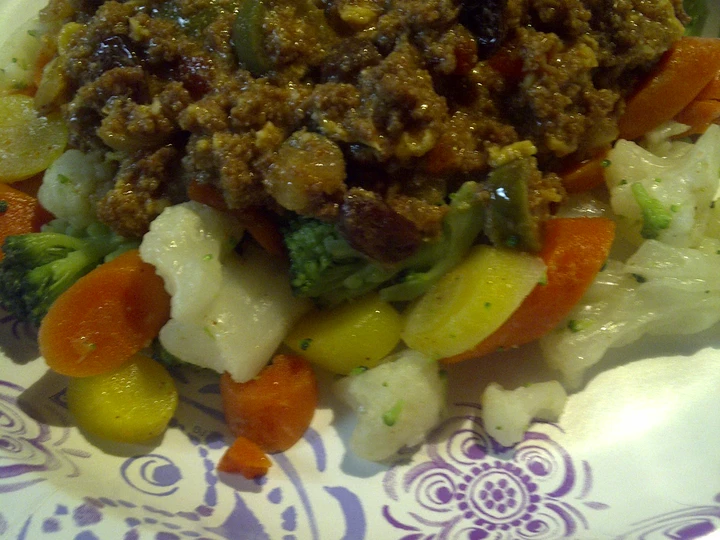 Recipe Spicy ground meat with vegetables the Awesome  So Delicious