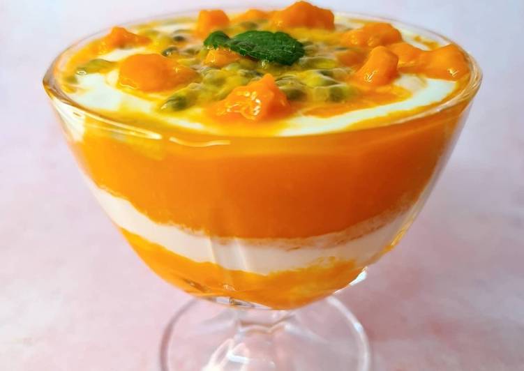 Steps to Prepare Any-night-of-the-week Mango & passion fruit fool
