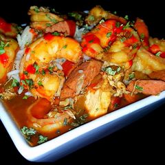 A picture of Mike's New Orleans Old School Seafood Gumbo.