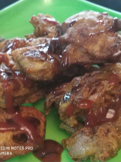 A picture of Cornflour Onion Fritters.