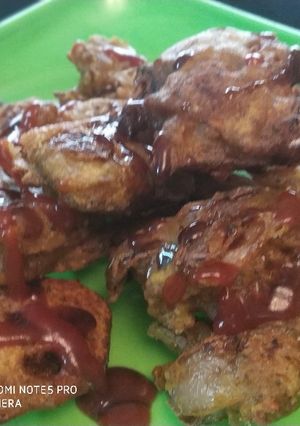 A picture of Cornflour Onion Fritters.