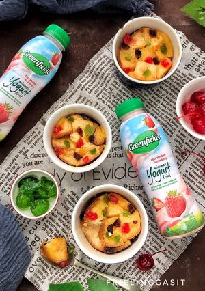 Foto resep ENAK SEGERR......Puding roti tutti frutti