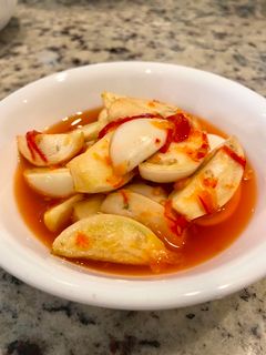 Hình của món Cà Muối Xổi Chua Ngọt.