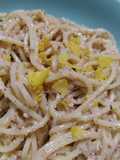 Spaghetti al pesto di limone mandorle 😋