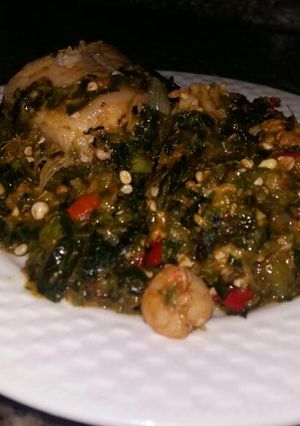 A picture of Seafood Okra Soup.
