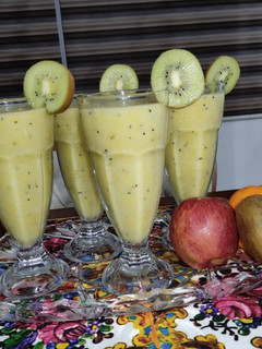 عکسی از دستور موکتل سیب پرتقال کیوی🍎🍊🥝