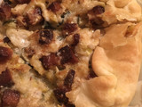 Torta salata pancetta porro zucchine (vegan)