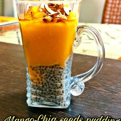 A picture of Mango chia pudding.