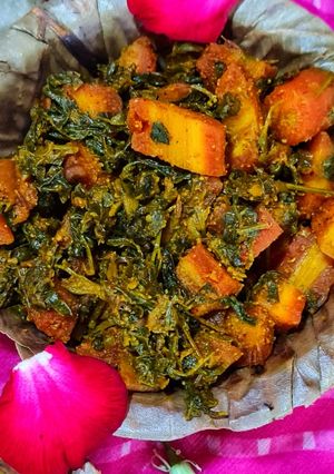 गाजर मेथी की सब्ज़ी (Gajar methi ki sabji recipe in Hindi) रेसिपी मुख्य फोटो