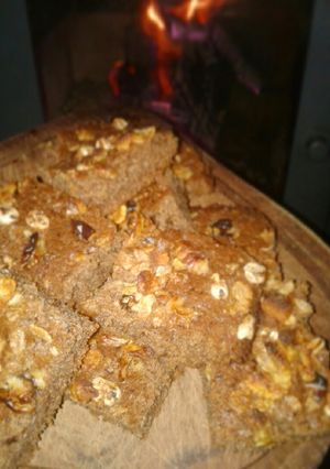 Una foto de Brownie express de dulce de leche sin manteca, sin leche y sin huevo!