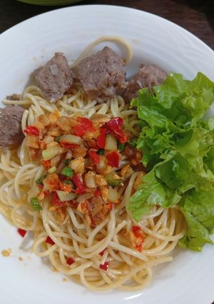 Foto resep Spaghetti Sambal Tempe