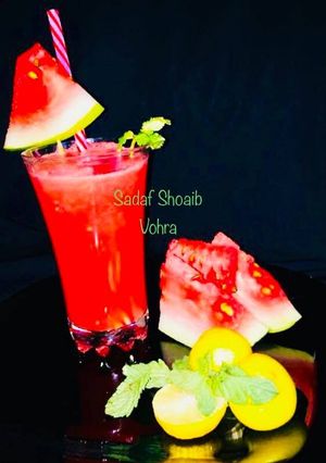 A picture of Tangy Water Melon drink 🍷 #Ramazankitayari.