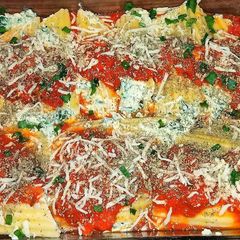 A picture of Mike's Stupid EZ Manicotti.