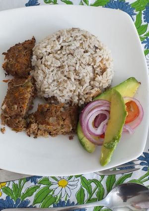 Una foto de Arroz de berenjena