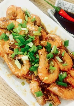 Hình của món Tôm rang me.