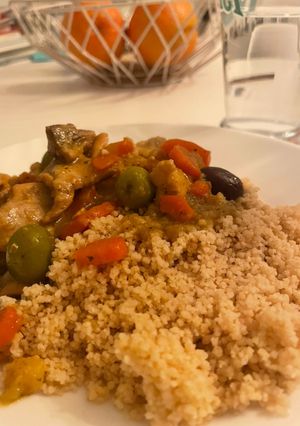Une photo de Tajine de poulet aux olives