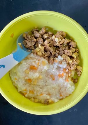 Foto resep Nasi tim beef teriyaki mpasi 9 bulan +