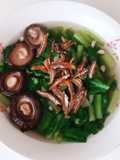Sup sawi ijo jamur ikan bilis #564