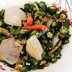 A picture of Okra-Onion Fry.