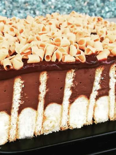 Una foto de Pastel sin horno con chocolate