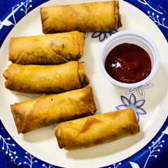 A picture of Veg spring rolls.