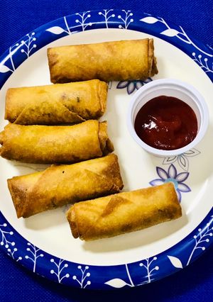 A picture of Veg spring rolls.