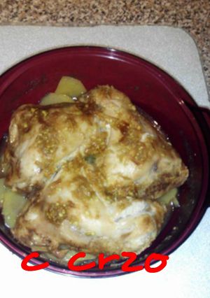 Foto principal de Pollo con sopa de cebolla en microondas