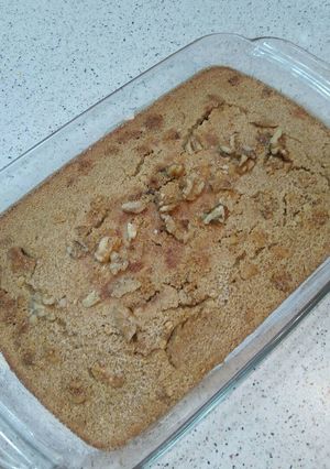 Una foto de Bizcocho de avena, yogur y nueces