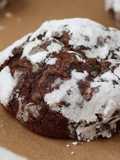 Chocolate crinkle cookie with buttercream frosting