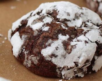 Easy Fast Cooking Chocolate crinkle cookie with buttercream frosting Delicious Perfect