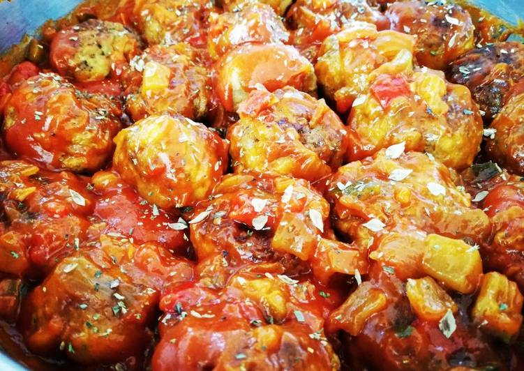 Albóndigas de berenjenas 🍆con fritada