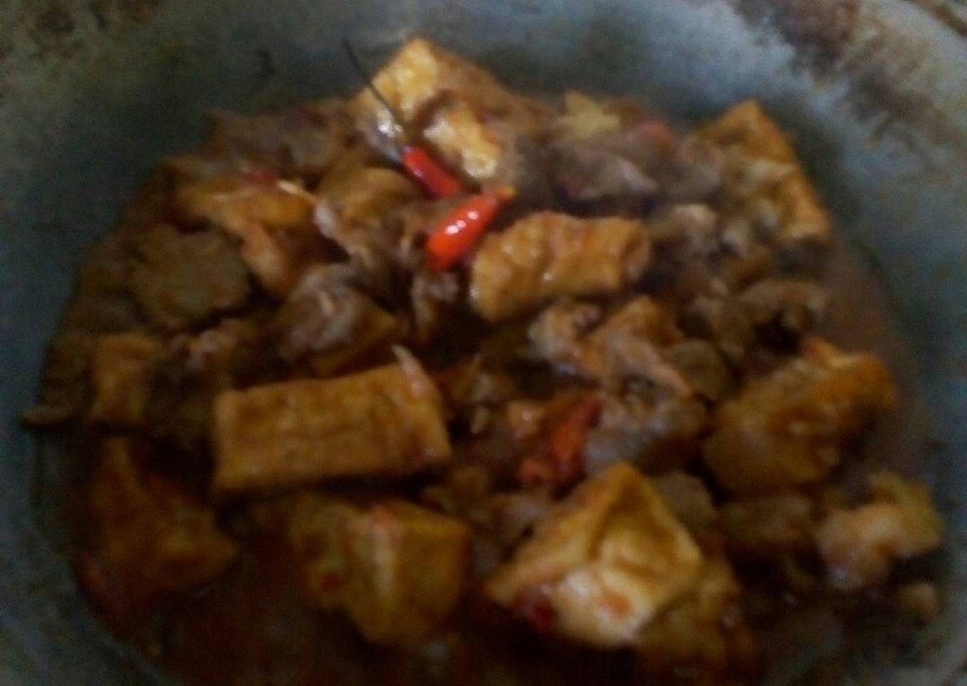 Bistik daging sapi dan tahu