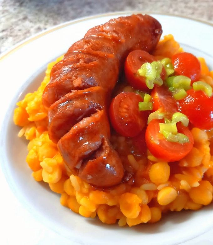 Una foto de Garbanzos con arroz