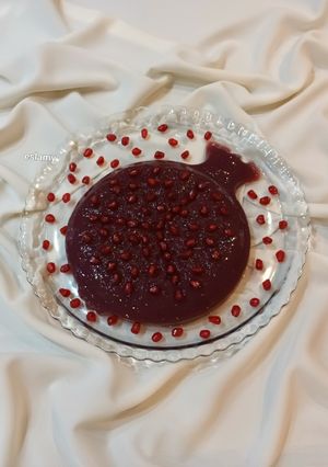 عکسی از دستور ژله آب انار با شکر سرخ