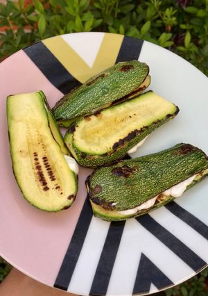 Una foto de Sándwich de calabacita asada