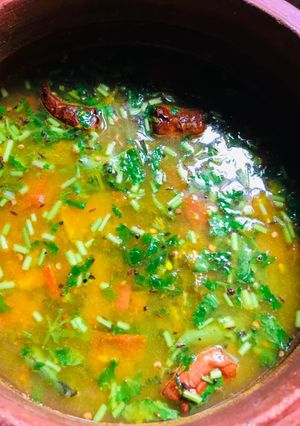 A picture of Ginger lime rasam.