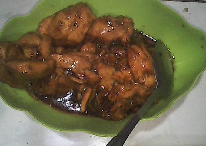 ayam kecap jahe (pedas manis)