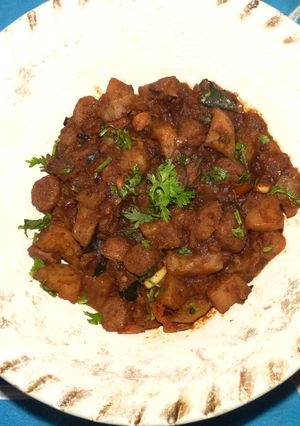 A picture of Chilli soya nuggets.