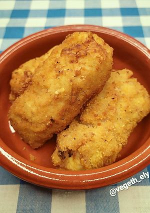 Una foto de Croquetas veganas de "jamón"