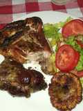 Pollo, riñón y chinchulines a la parrilla