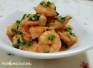 Hình của món Tôm sốt bơ tỏi chanh 레몬 새우 마늘 버터 소스.