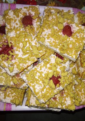 Zabpehelylisztes epres - túrós pite recept fotója