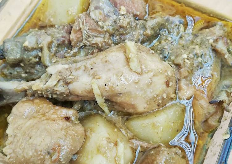 Chicken green qorma