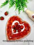 Pudding strawberry lychee