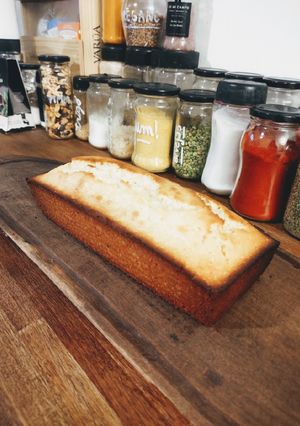 Una foto de Budín de limón esponjoso