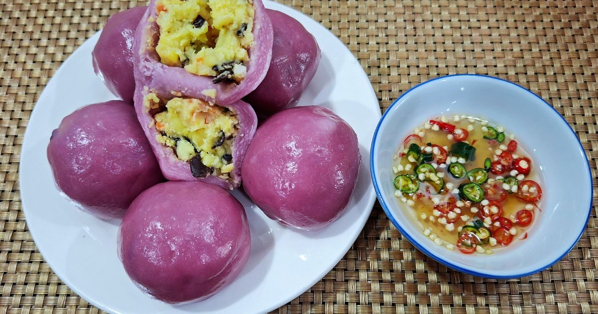 Cách Làm Món Bánh ít Trần Chay Màu Lá Cẩm của QUÂN NGUYỄN - Cookpad