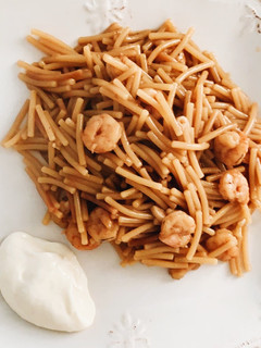 Una foto de Fideos tostados con soja
